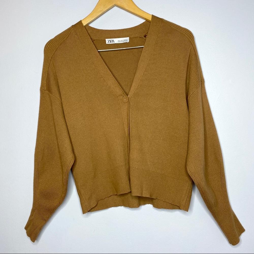 Zara Ribbed Cardigan with buttons Details - Picture 4 of 10